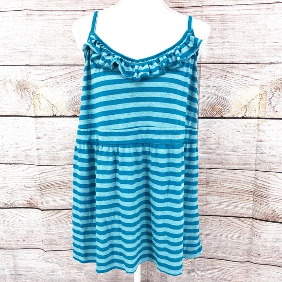 Torrid Teal Striped Flare Tank Top Size 3X - Picture 1 of 10